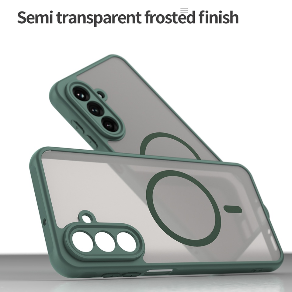 Husa pentru Samsung Galaxy A26 5G, SKYDDAR INNOVATION, HaloFrost MagSafe II, Antisoc, set cu sticker, Verde - 3 | YEO