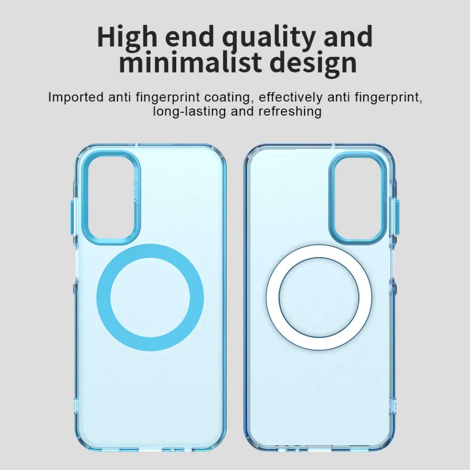 Husa pentru Samsung Galaxy A35 5G, SKYDDAR INOVATION, CandyCase, Magsafe, set cu sticker, Albastru - 2 | YEO