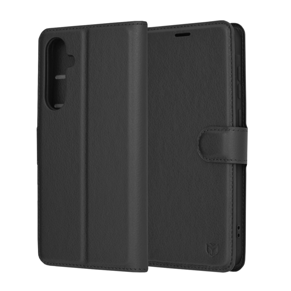Husa pentru Samsung Galaxy A35 5G tip Carte, cu Portofel Interior, Finisaje Premium, SKYDDAR Leather Wallet - Negru