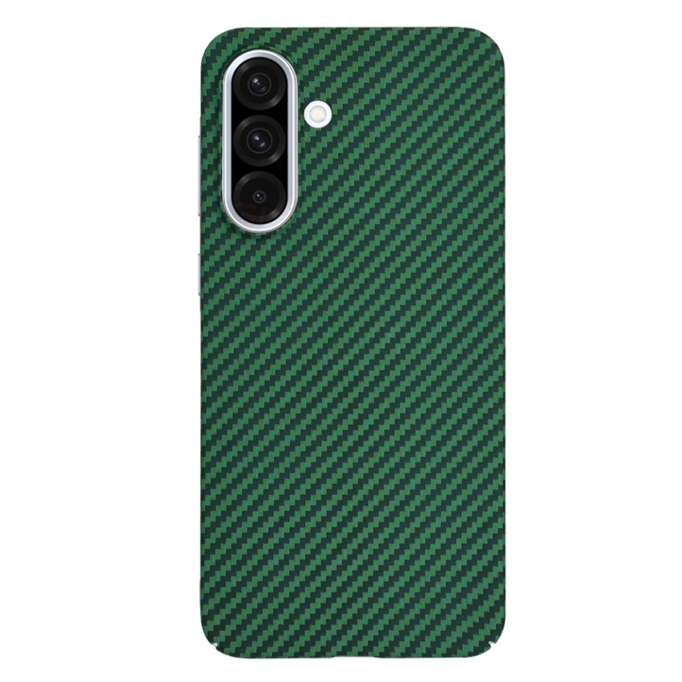 Husa pentru Samsung Galaxy A36 5G, Finisaj Premium cu Textura de Carbon, Design Elegant, SKDR CarbonFlex - Verde - 2 | YEO