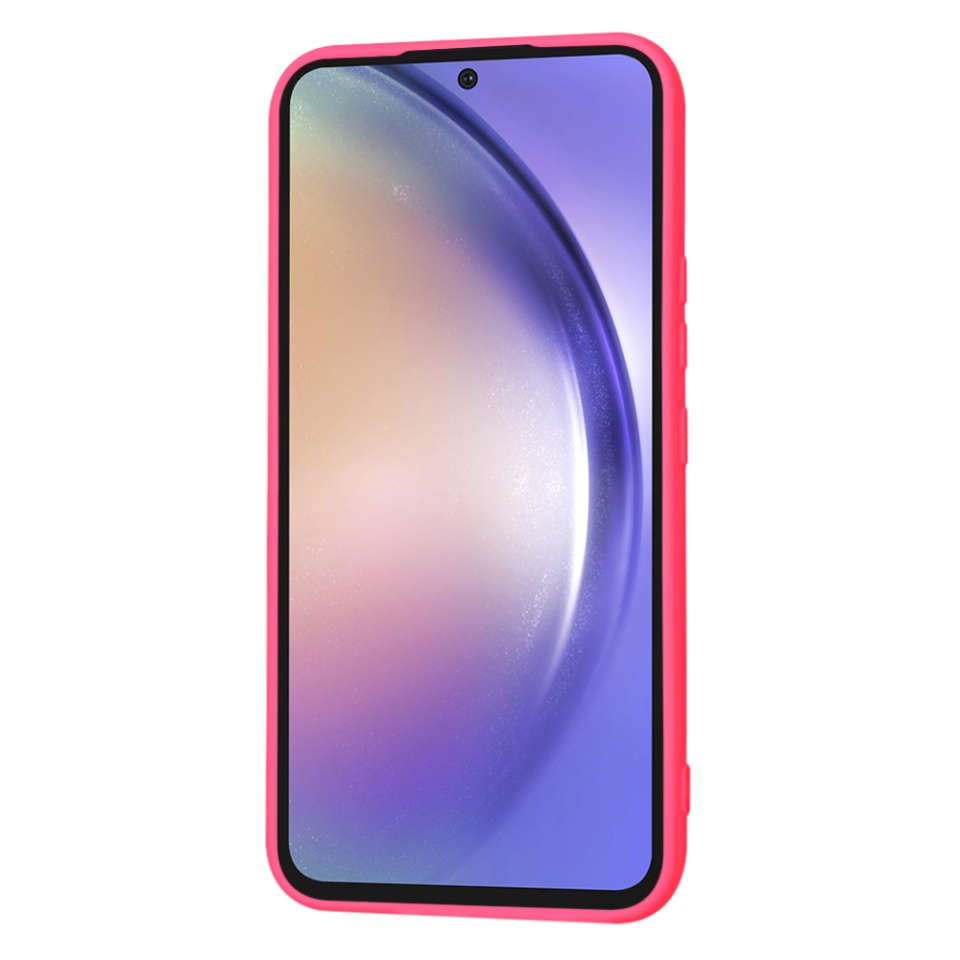 Husa pentru Samsung Galaxy A54 din Silicon Catifelat, Protectie Premium, Skyddar SoftElegance - Fucsia - 2 | YEO