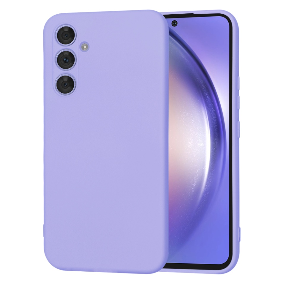 Husa pentru Samsung Galaxy A54 din Silicon Catifelat, Protectie Premium, Skyddar SoftElegance - Violet