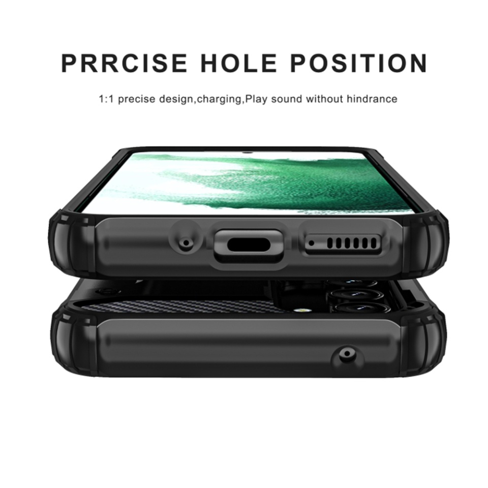 Husa pentru Samsung Galaxy A54, SKYDDAR INNOVATION, Hybrid Armor, din Plastic Dur, Margini Cauciucate, Antisoc, set cu sticker, Negru - 2 | YEO