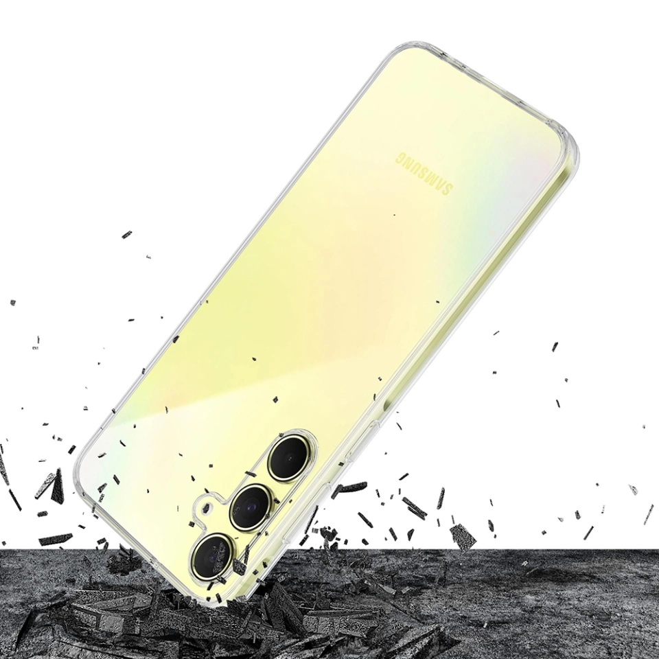 Husa pentru Samsung Galaxy A55 5G, din silicon, 3mk Clear Case, Transparent - 1 | YEO