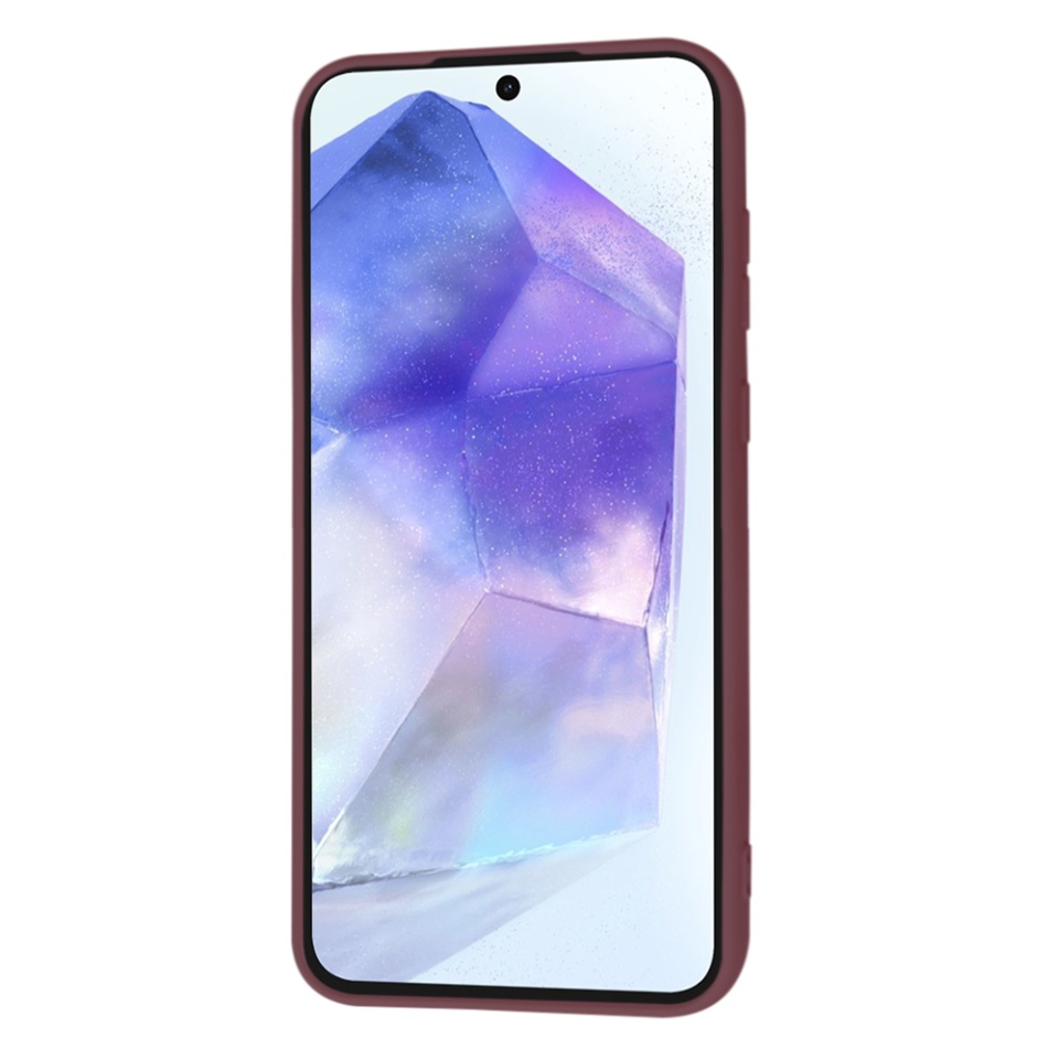 Husa pentru Samsung Galaxy A55 5G din Silicon Catifelat, Protectie Premium, Skyddar SoftElegance - Bordo - 1 | YEO