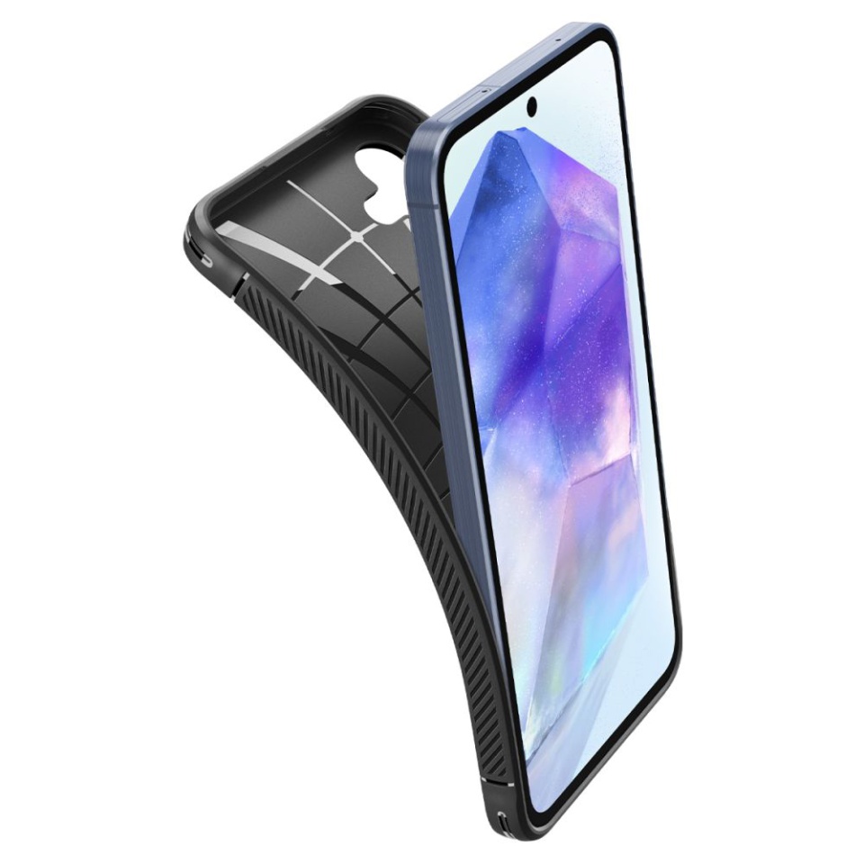 Husa pentru Samsung Galaxy A55 5G, Spigen Rugged Armor - Negru - 3 | YEO