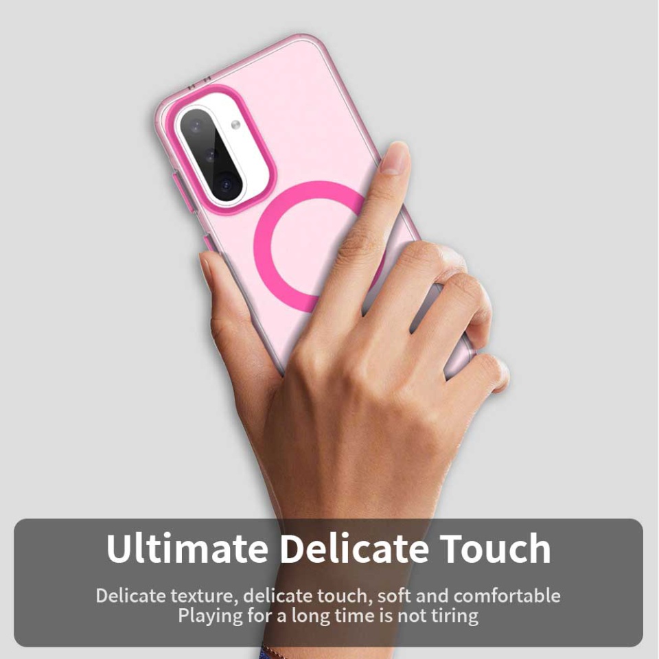 Husa pentru Samsung Galaxy A56 5G, SKYDDAR INOVATION, CandyCase, Magsafe, set cu sticker, Roz - 2 | YEO