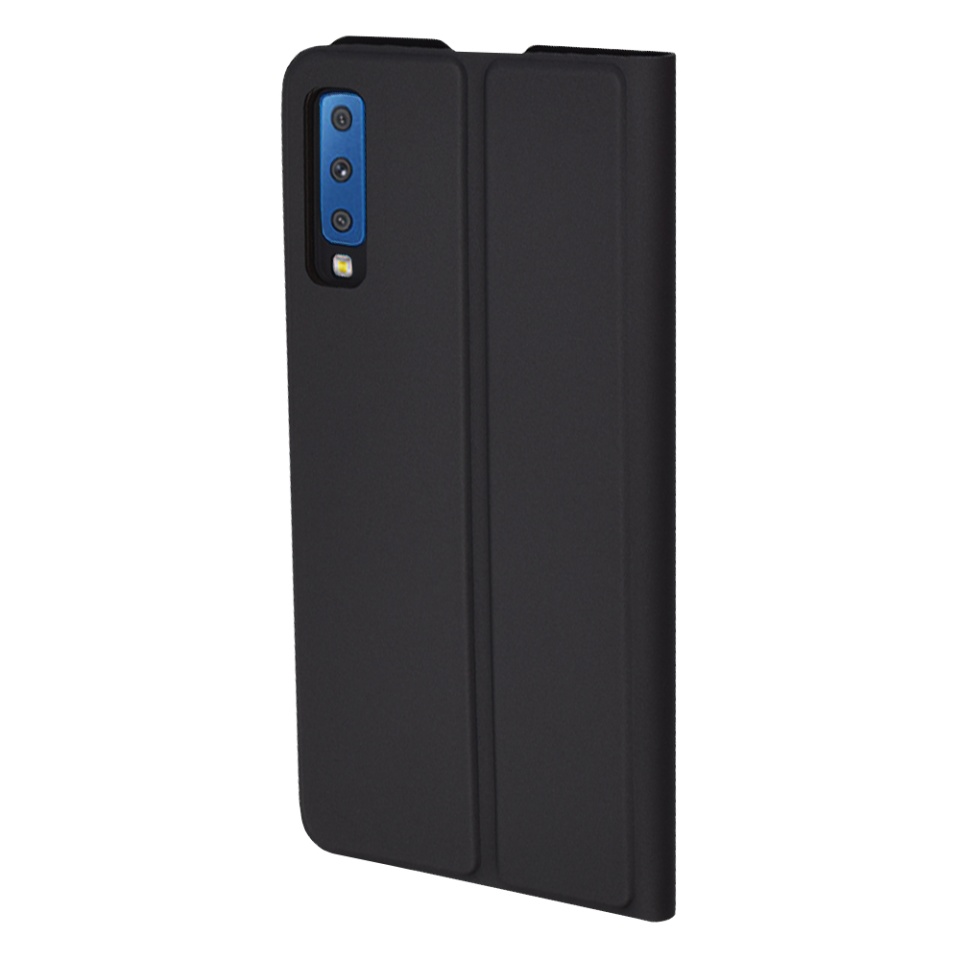 Husa pentru Samsung Galaxy A7 2018, SKYDDAR INNOVATION, Magskin Book, tip Carte cu Portofel Interior, set cu sticker, Negru - 2 | YEO