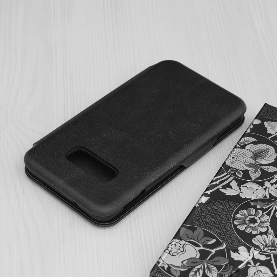 Husa pentru Samsung Galaxy S10e, SKYDDAR INNOVATION, Safe Wallet tip carte din Piele Ecologica, Suport Carduri, Inchidere Magnetica, Negru, set cu sticker - 3 | YEO