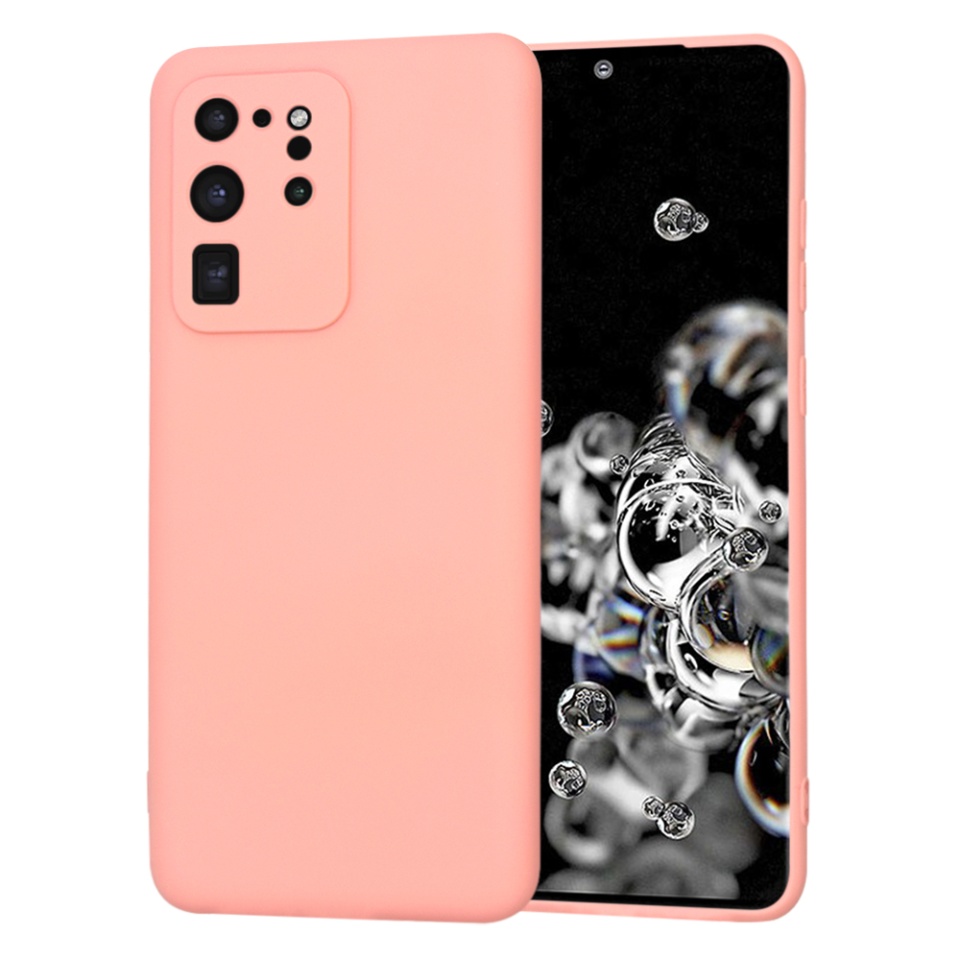 Husa pentru Samsung Galaxy S20 Ultra 5G / Galaxy S20 Ultra din Silicon Catifelat, Protectie Premium, Skyddar SoftElegance - Roz