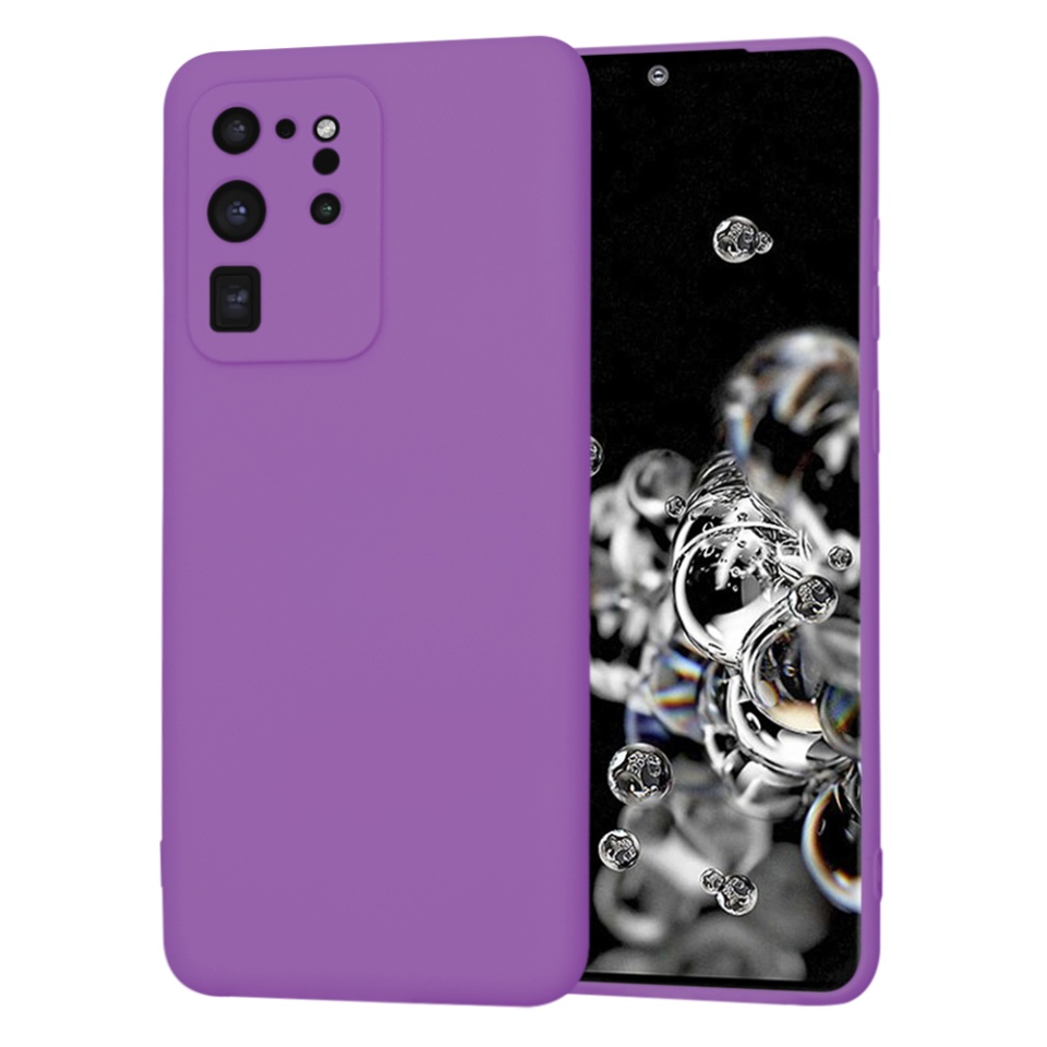 Husa pentru Samsung Galaxy S20 Ultra 5G / Galaxy S20 Ultra din Silicon Catifelat, Protectie Premium, Skyddar SoftElegance - Mov