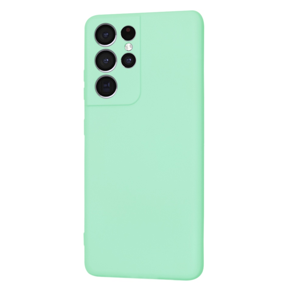 Husa pentru Samsung Galaxy S21 Ultra 5G din Silicon Catifelat, Protectie Premium, Skyddar SoftElegance MagSafe - Verde deschis - 2 | YEO