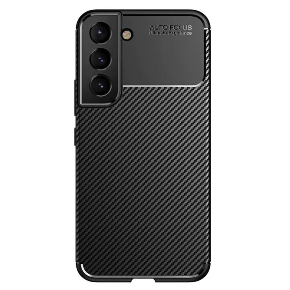 Husa pentru Samsung Galaxy S22 5G, SKYDDAR INNOVATION, CarbonFiber, Antisoc, Negru, set cu sticker - 2 | YEO