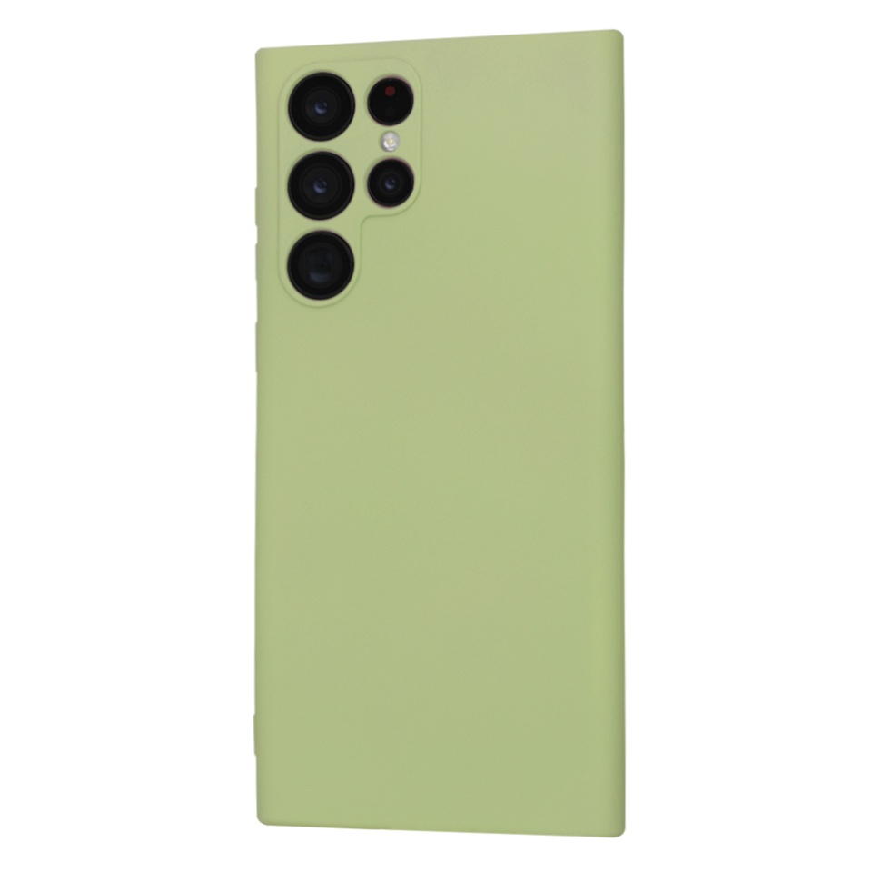 Husa pentru Samsung Galaxy S22 Ultra 5G din Silicon Catifelat, Protectie Premium, Skyddar SoftElegance MagSafe - Verde - 2 | YEO