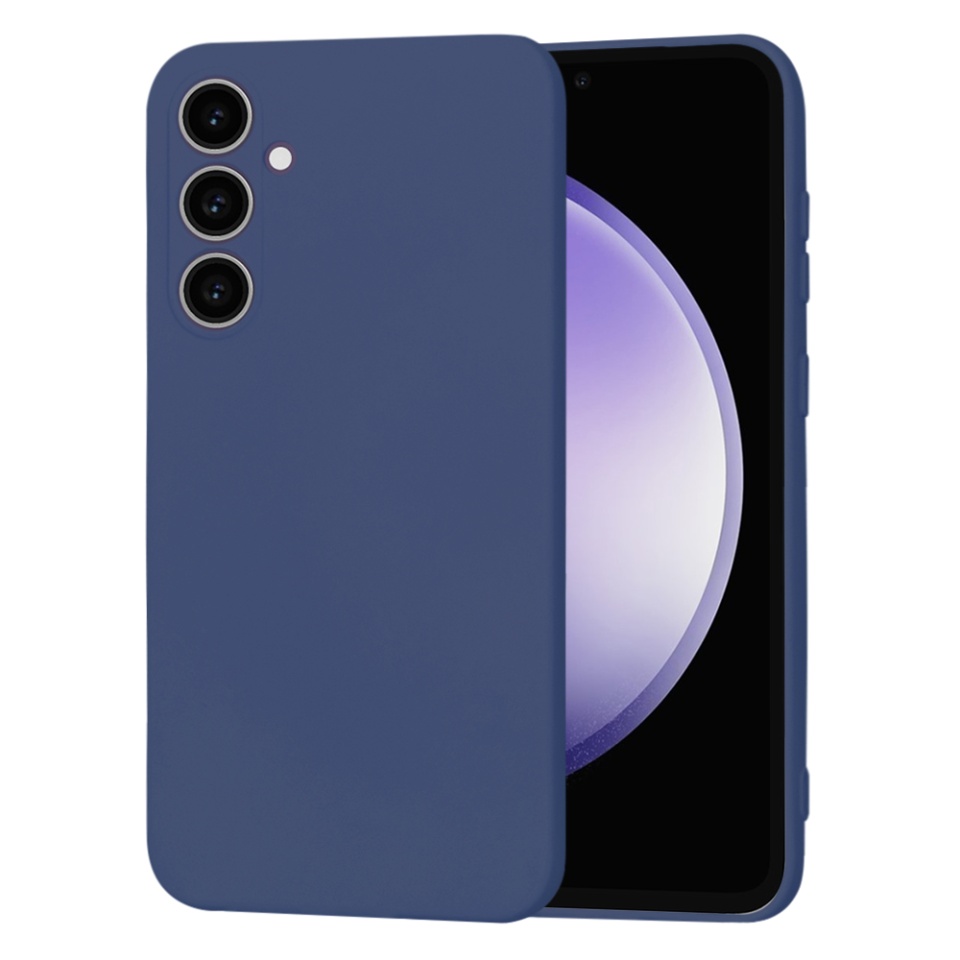 Husa pentru Samsung Galaxy S23 FE din Silicon Catifelat, Protectie Premium, Skyddar SoftElegance MagSafe - Bleumarin