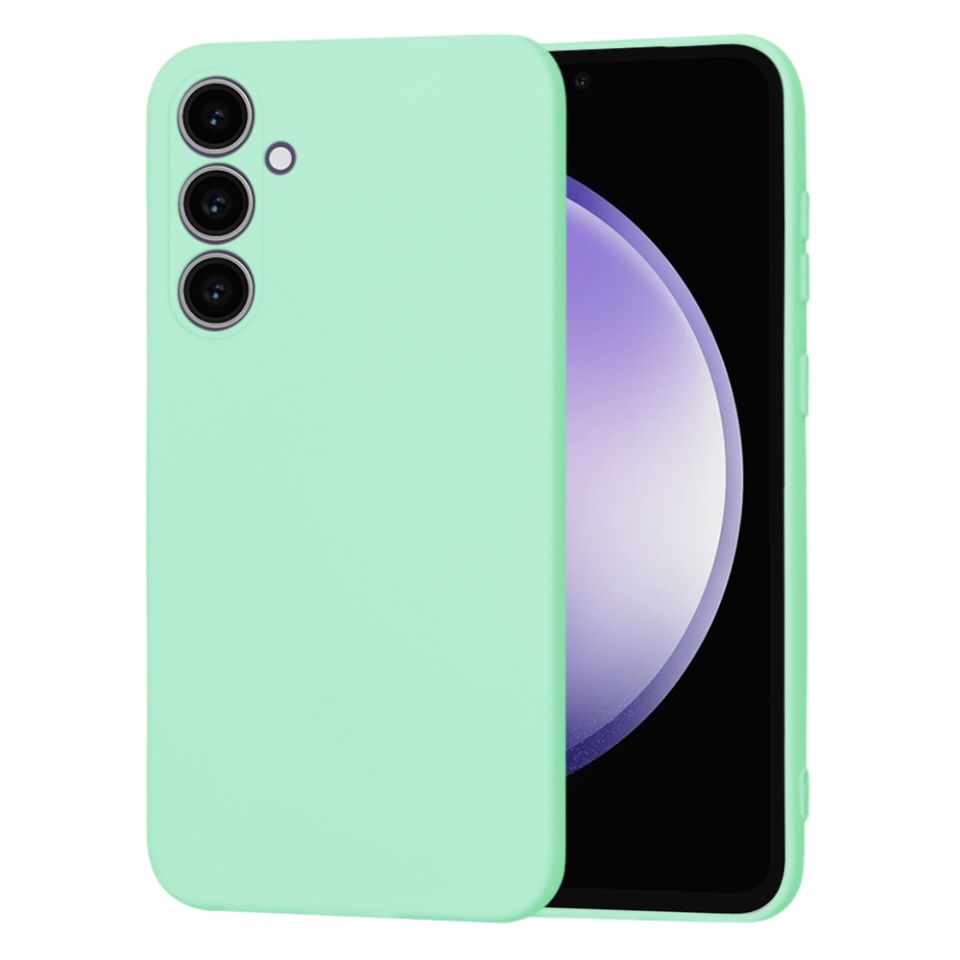Husa pentru Samsung Galaxy S23 FE din Silicon Catifelat, Protectie Premium, Skyddar SoftElegance MagSafe - Verde deschis