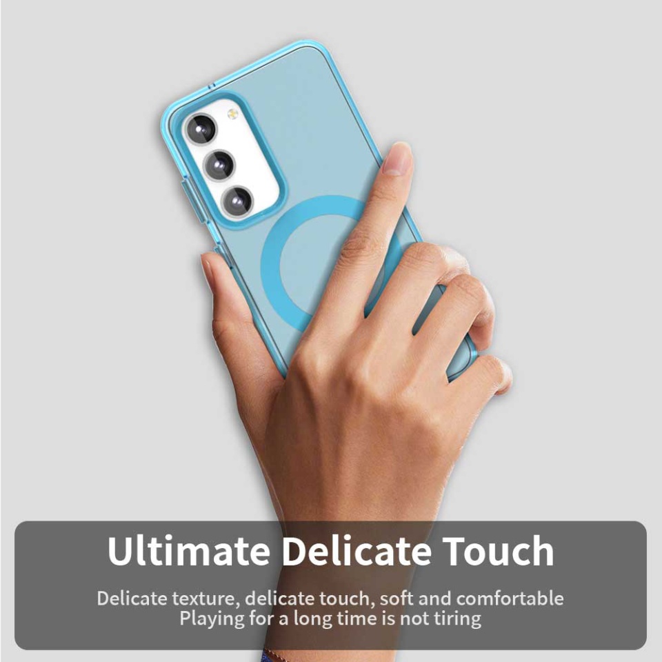 Husa pentru Samsung Galaxy S23 Plus, SKYDDAR INOVATION, CandyCase, Magsafe, set cu sticker, Albastru - 2 | YEO