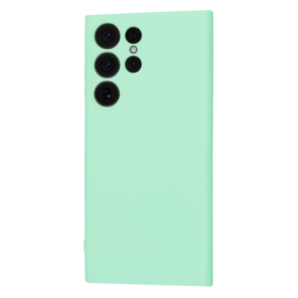 Husa pentru Samsung Galaxy S23 Ultra din Silicon Catifelat, Protectie Premium, Skyddar SoftElegance MagSafe - Verde deschis - 2 | YEO