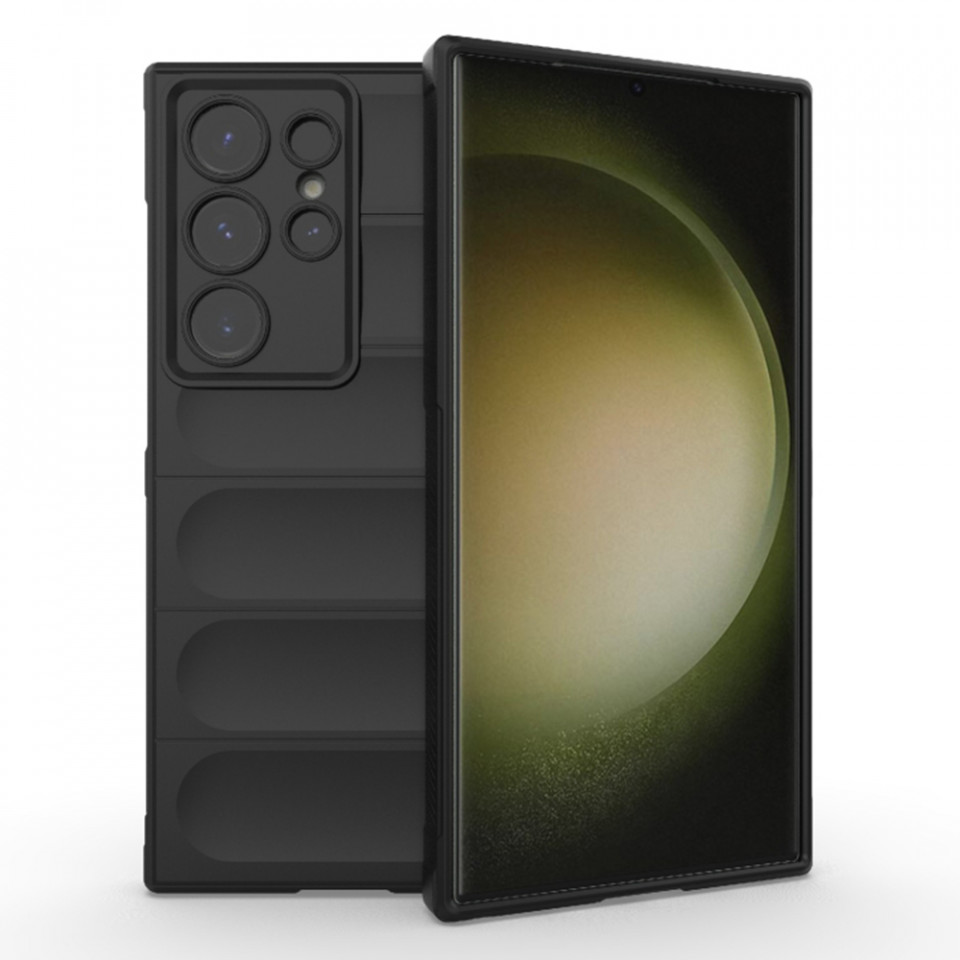 Husa pentru Samsung Galaxy S23 Ultra eleganta, din silicon mat, SKDR Vogue - Negru