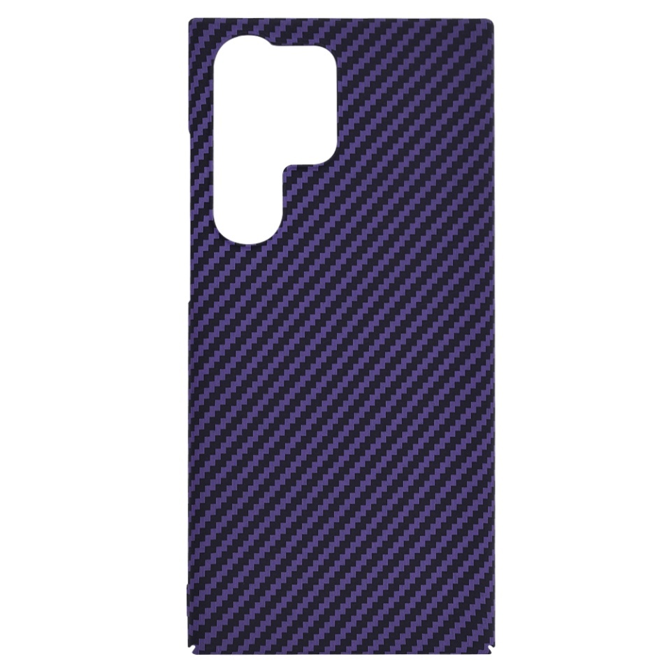 Husa pentru Samsung Galaxy S23 Ultra, SKYDDAR INNOVATION, textura carbon, Carbonite FiberShell, set cu sticker, Mov, - 3 | YEO