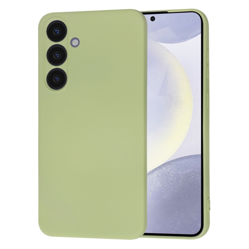 Husa pentru Samsung Galaxy S24 Plus din Silicon Catifelat, Protectie Premium, Skyddar SoftElegance MagSafe - Verde