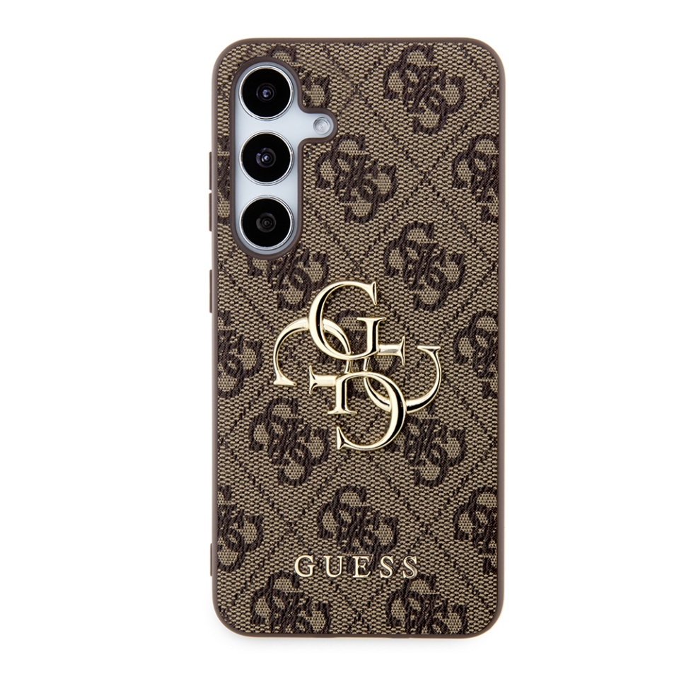 Husa pentru Samsung Galaxy S24 Plus, Guess 4G Metal Logo, Protectie Slim, Compatibila, Maro - 1 | YEO