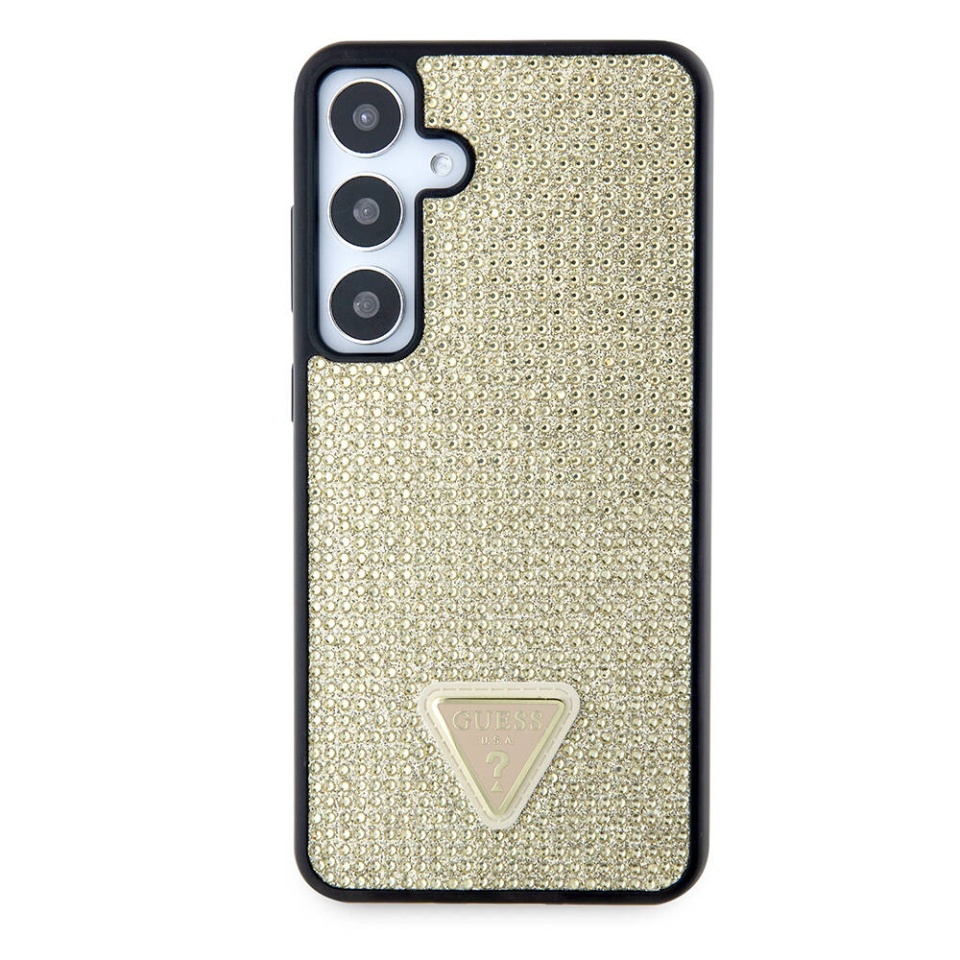 Husa pentru Samsung Galaxy S24 Plus, Rhinestone Triangle, Guess, Auriu - 2 | YEO