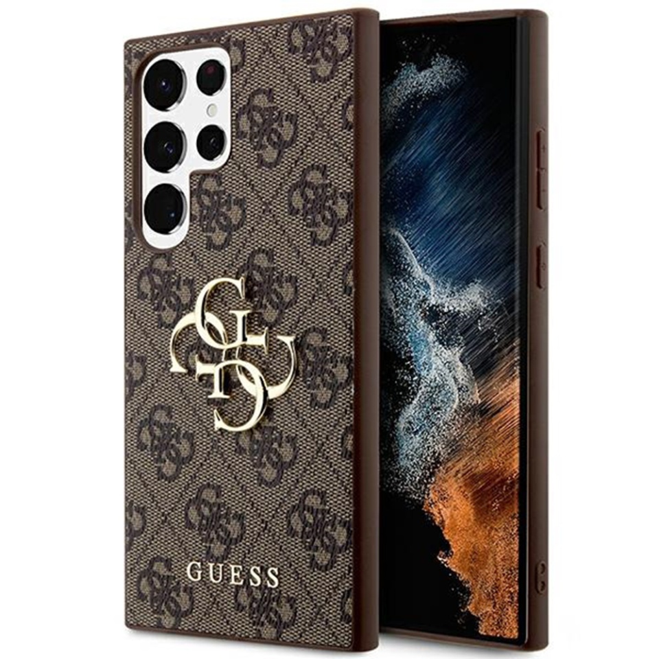 Husa pentru Samsung Galaxy S24 Ultra, Guess Hardcase 4G Big Logo, Protectie Slim, Compatibila, Maro