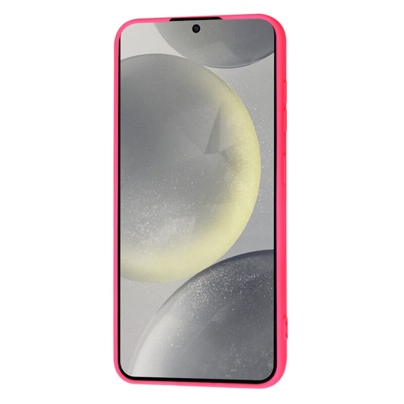 Husa pentru Samsung Galaxy S25 din Silicon Catifelat, Protectie Premium, Skyddar SoftElegance - Fucsia - 2 | YEO