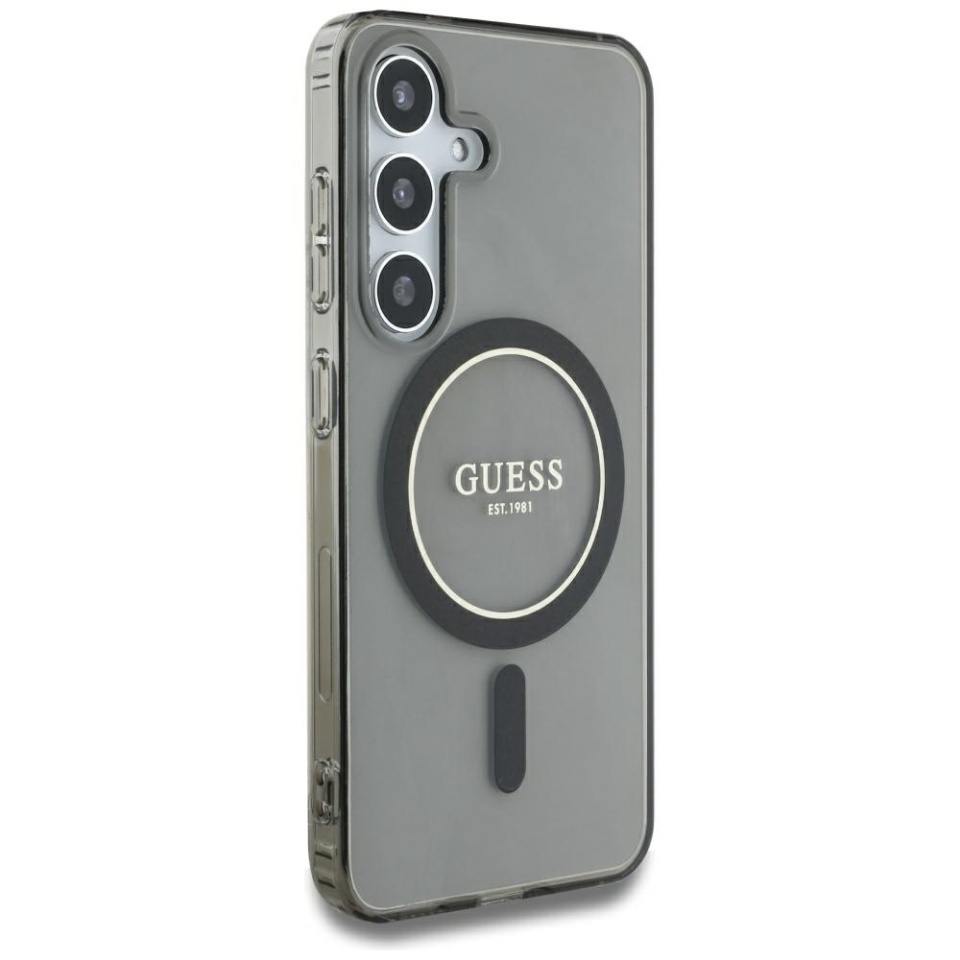 Husa pentru Samsung Galaxy S25 IML Glitter Circle MagSafe, Guess - Negru - 2 | YEO