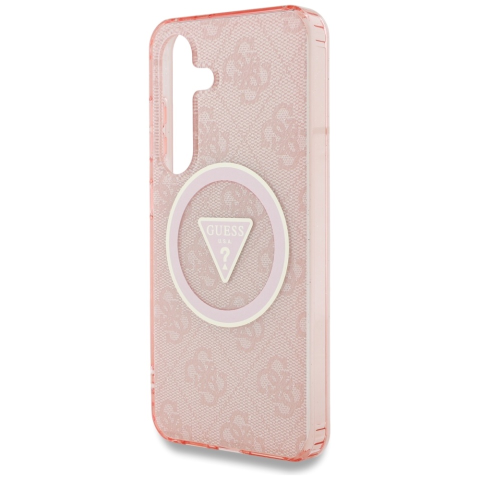 Husa pentru Samsung Galaxy S25 IML Glitter Circle MagSafe, Guess - Roz - 2 | YEO