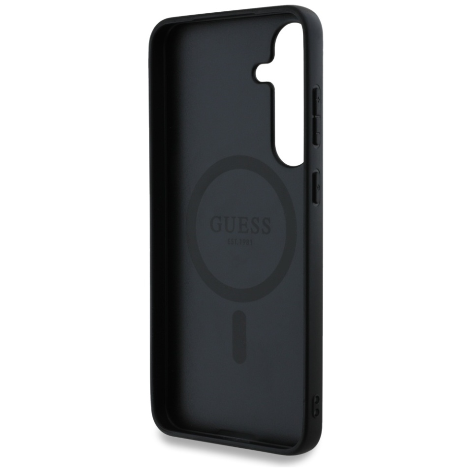 Husa pentru Samsung Galaxy S25 Plus, Circle Classic Logo MagSafe, Guess, Maro - 3 | YEO
