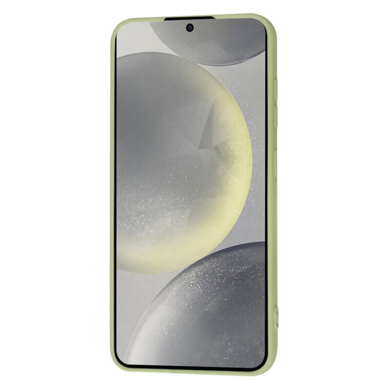 Husa pentru Samsung Galaxy S25 Plus din Silicon Catifelat, Protectie Premium, Skyddar SoftElegance - Verde - 2 | YEO