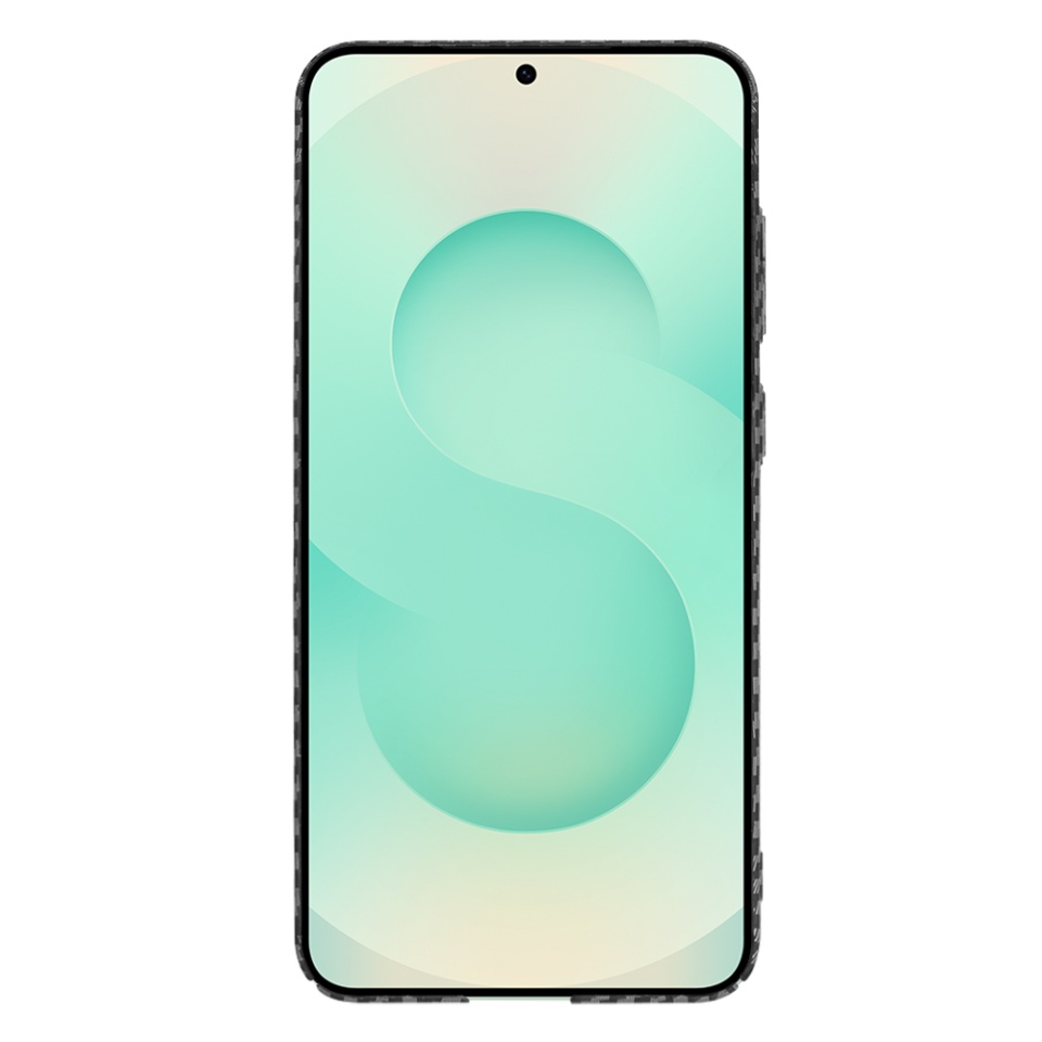 Husa pentru Samsung Galaxy S25 Plus, SKYDDAR INNOVATION, Carbonite FiberShell, Negru, set cu sticker - 2 | YEO