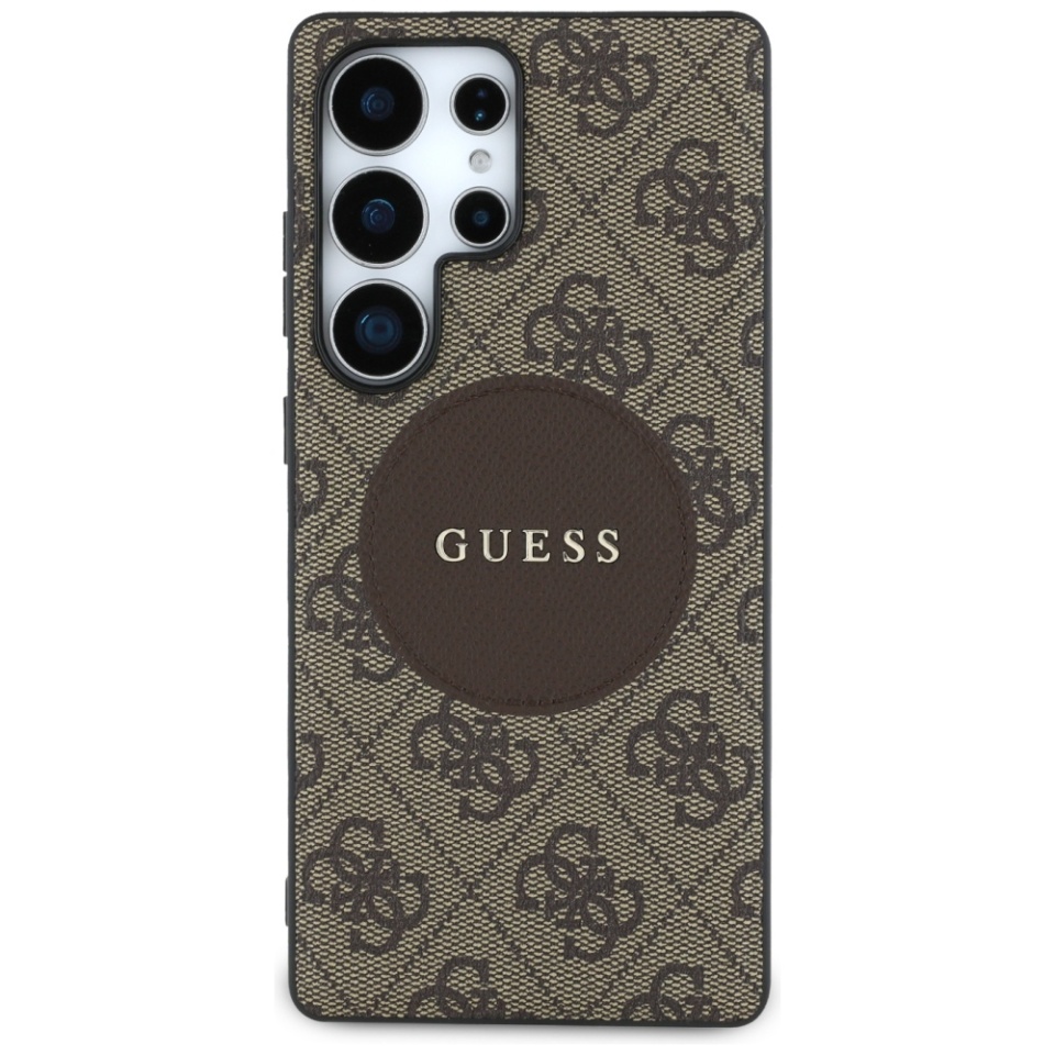 Husa pentru Samsung Galaxy S25 Ultra, Circle Classic Logo MagSafe, Guess, Maro - 2 | YEO