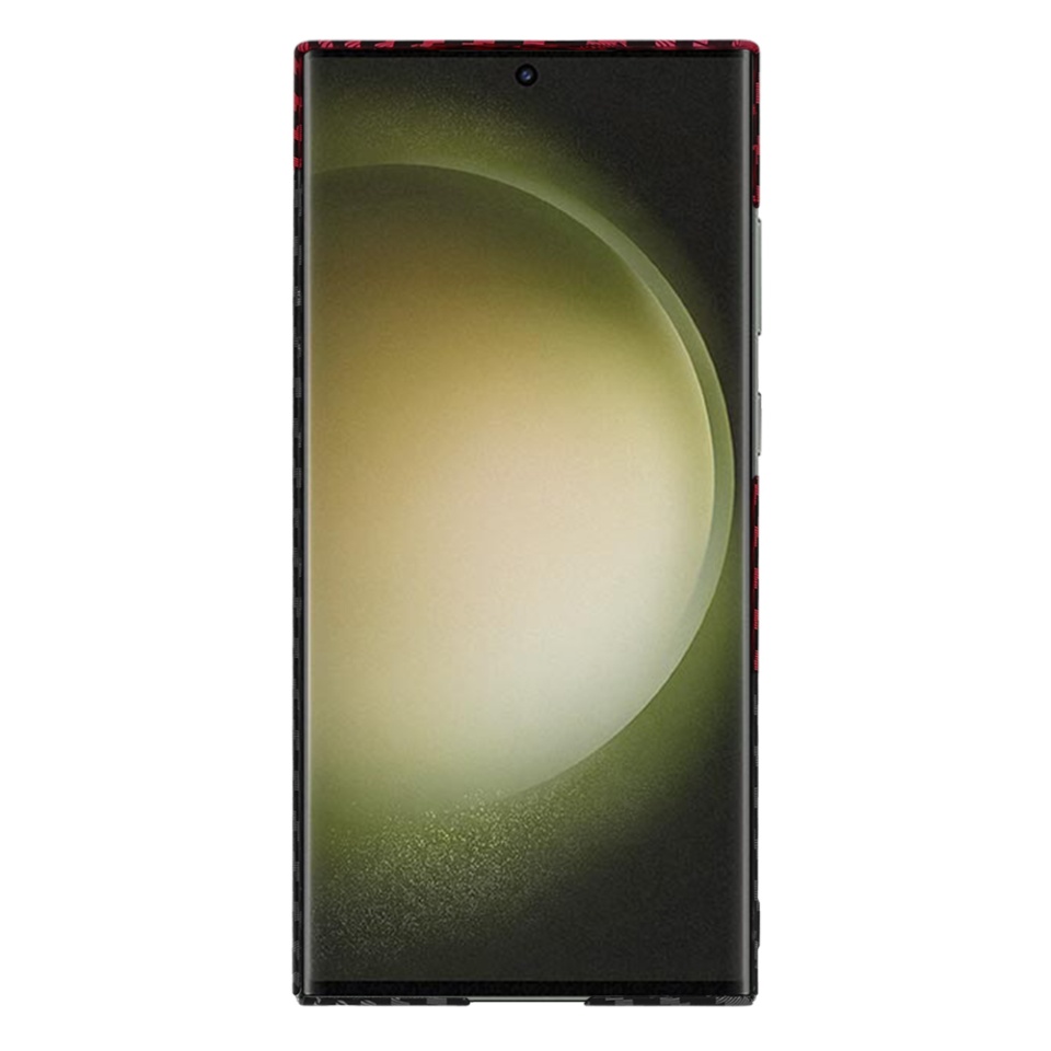 Husa pentru Samsung Galaxy S25 Ultra, Finisaj Premium cu Textura de Carbon, Design Elegant, SKDR CarbonFlex - Rosu inchis - 2 | YEO