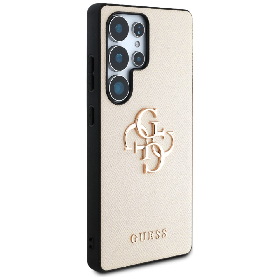 Husa pentru Samsung Galaxy S25 Ultra, Guess, Hardcase Grained Big and Classic, Bej - 2 | YEO