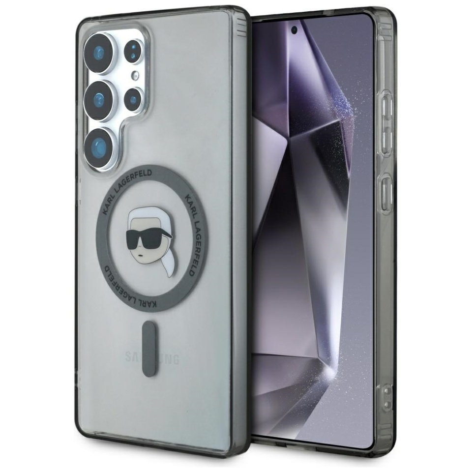 Husa pentru Samsung Galaxy S25 Ultra, Karl Lagerfeld, IML MagSafe, Negru