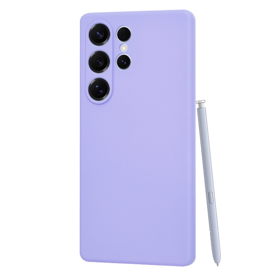 Husa pentru Samsung Galaxy S25 Ultra, SKYDDAR INNOVATION, din Silicon Catifelat, SoftElegance, set cu sticker, Violet - 2 | YEO