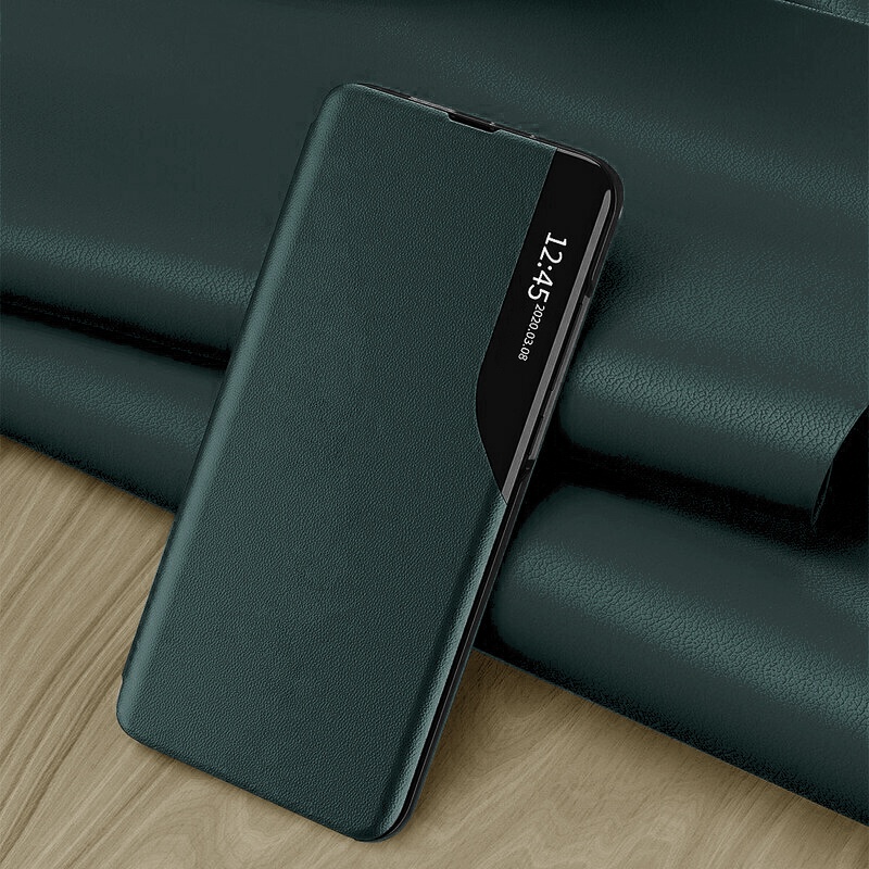 Husa pentru Samsung Galaxy S25 Ultra tip carte, Skyddar Eco View Leather - Verde - 3 | YEO