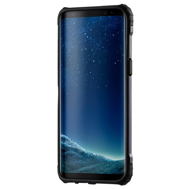 Husa pentru Samsung Galaxy S8, SKYDDAR INNOVATION, Hybrid Armor, din Plastic Dur, Margini Cauciucate, Antisoc, set cu sticker, Negru - 3 | YEO