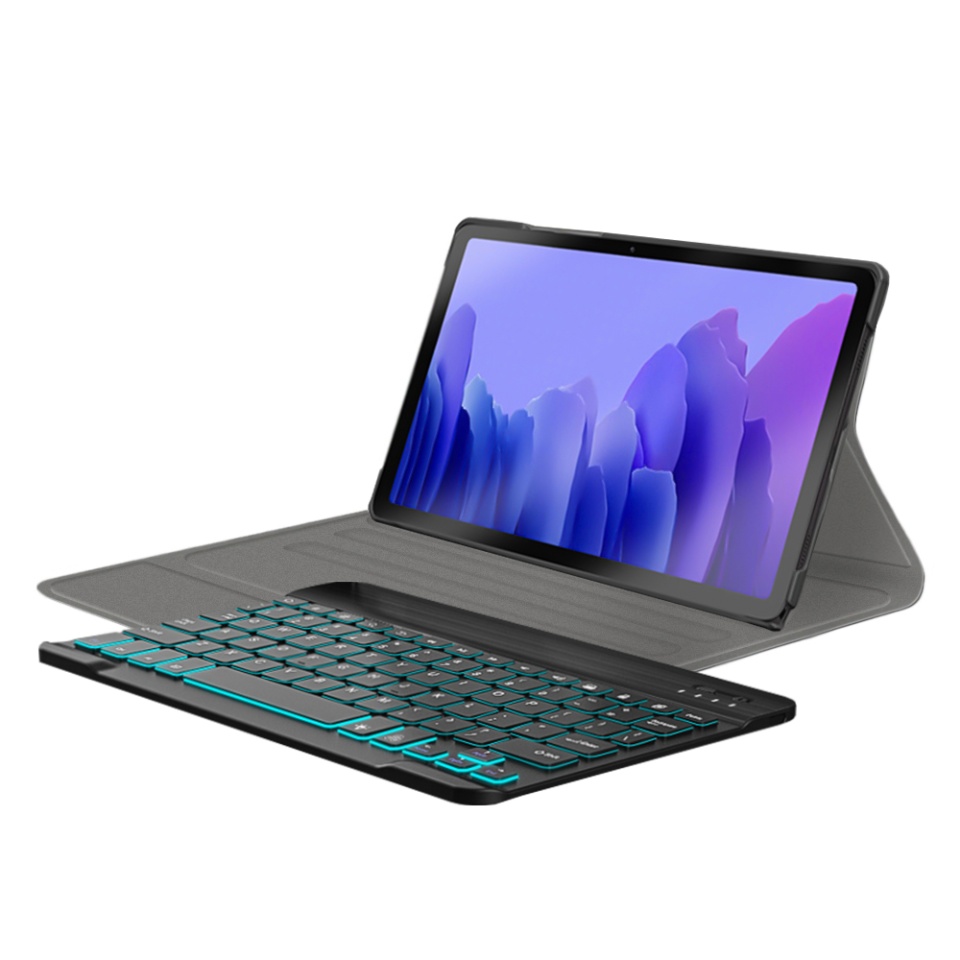 Husa pentru Samsung Galaxy Tab A7 10.4 2020 T500/T505 cu Tastatura Bluetooth si Protectie 360°, SKDR DuoSmart Cover - Negru - 2 | YEO