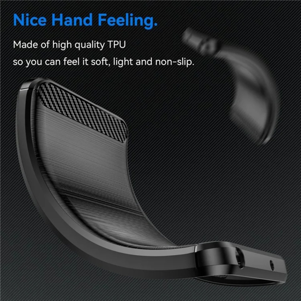 Husa pentru Samsung Galaxy Xcover7 Pro, SKYDDAR INNOVATION, Carbon Silicone, din Silicon Premium, Slim, cu textura Fibra Carbon, Negru, set cu sticker - 3 | YEO