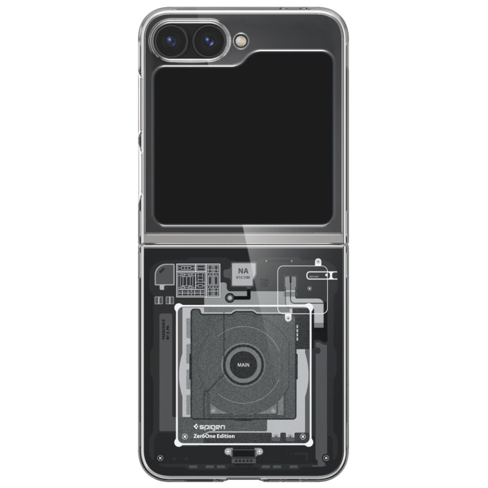 Husa pentru Samsung Galaxy Z Flip6 din silicon premium, Spigen Air Skin - Negru/transparenta - 2 | YEO