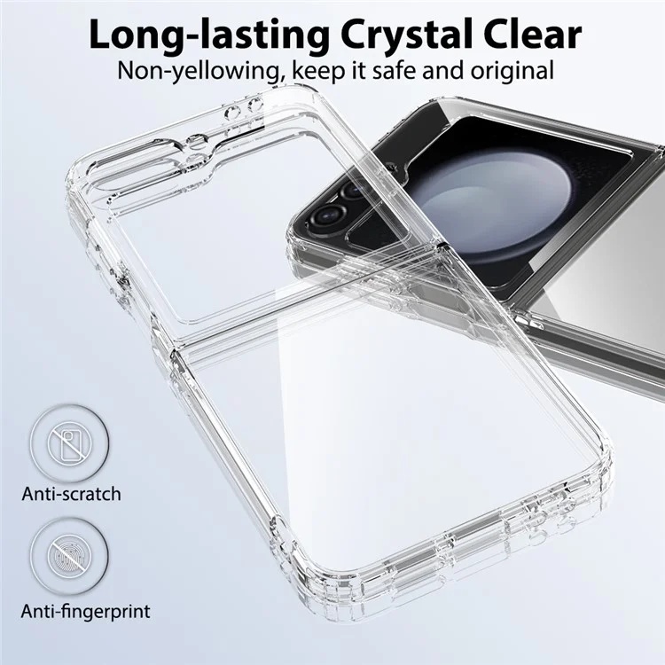 Husa pentru Samsung Galaxy Z Flip6 din silicon transparent, SKDR ClearGuard - Transparent - 2 | YEO