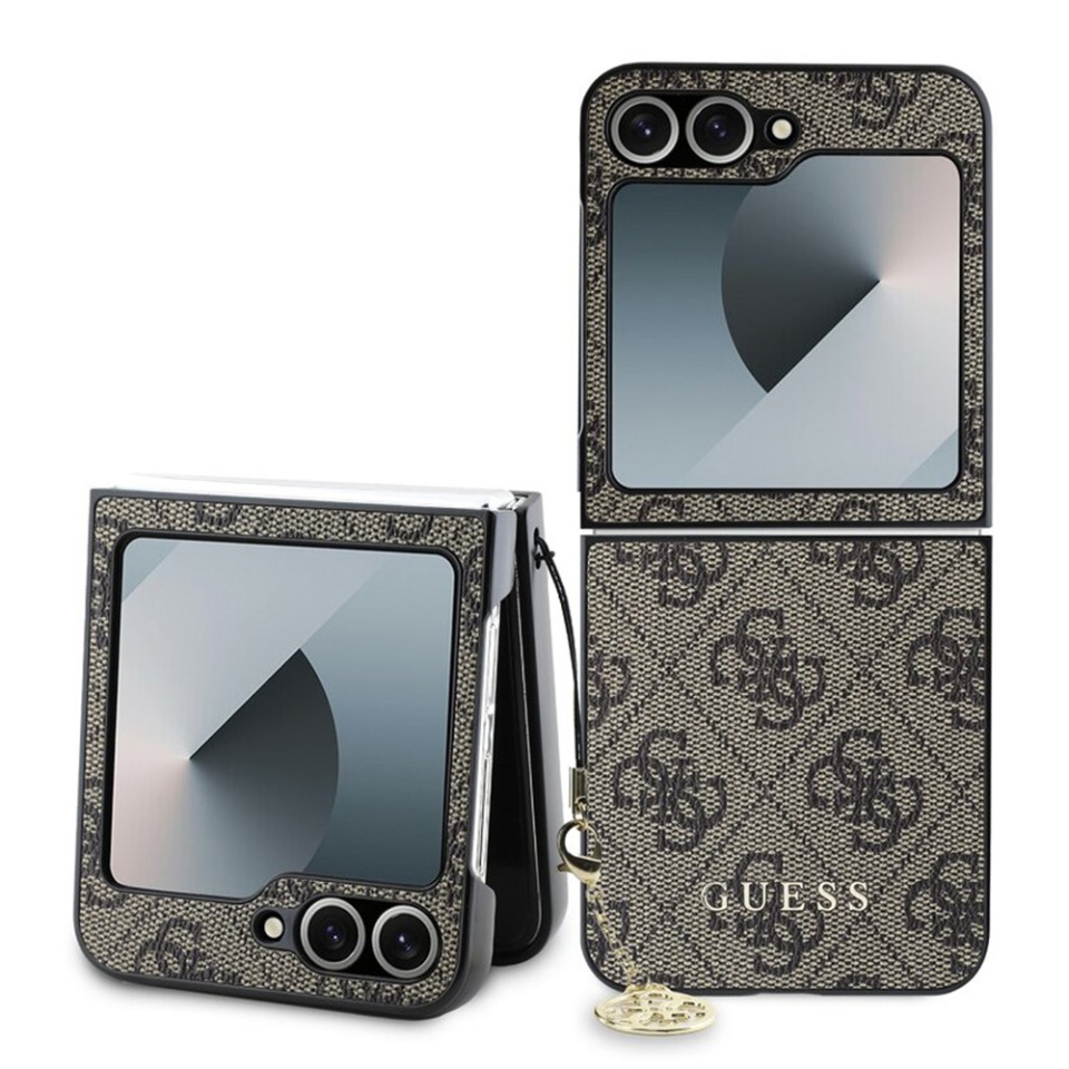 Husa pentru Samsung Galaxy Z Flip6 Hardcase 4G Charm, Guess - Maro