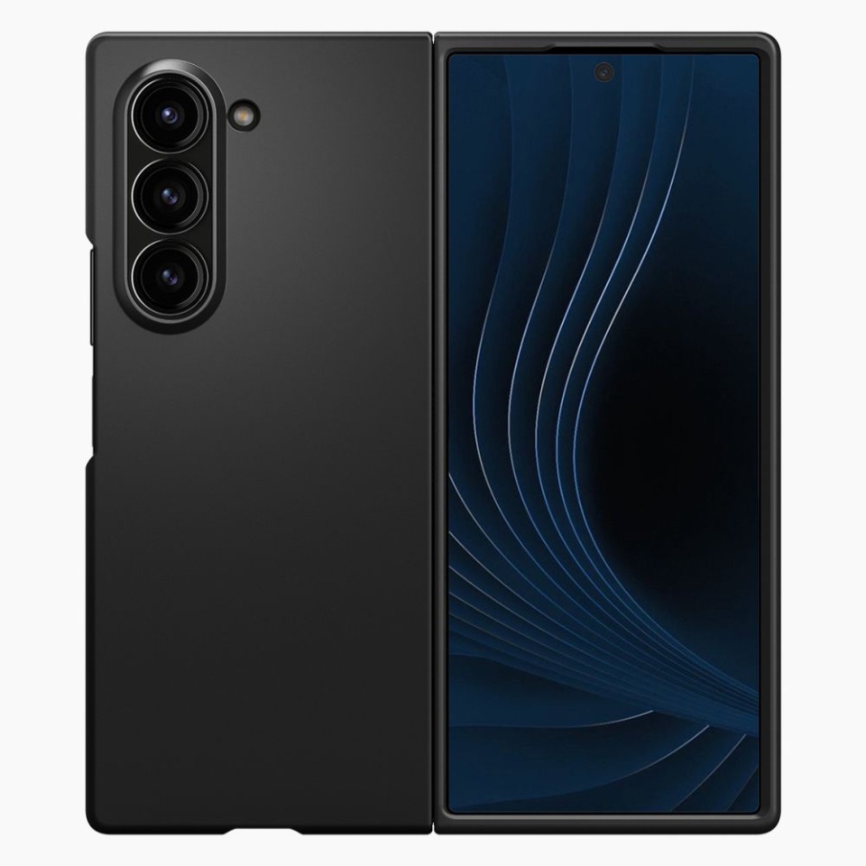 Husa pentru Samsung Galaxy Z Fold6 din silicon premium, Spigen Air Skin - Negru - 3 | YEO