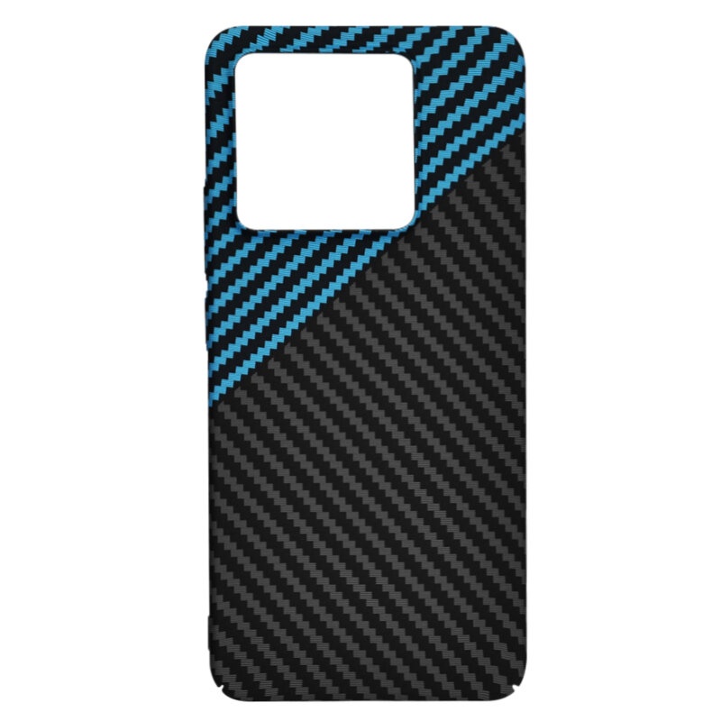 Husa pentru Xiaomi 14T, Finisaj Premium cu Textura de Carbon, Design Elegant, SKDR CarbonFlex - Bleu - 3 | YEO