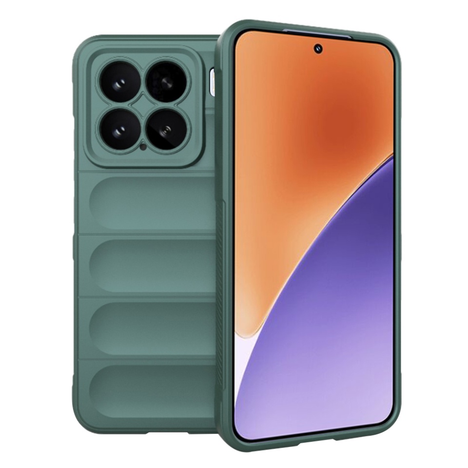 Husa pentru Xiaomi 15, SKYDDAR INNOVATION, Magic Shield, din Silicon Mat, set cu sticker, Verde