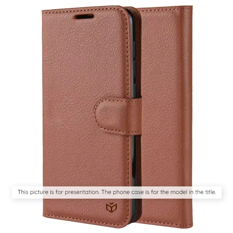 Husa pentru Xiaomi 15 Ultra, SKYDDAR INNOVATION, Leather Wallet, tip Carte cu Portofel Interior, Finisaje Premium, set cu sticker, Maro
